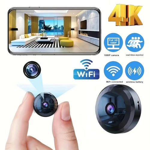 4K Mini WiFi Camera Wireless Security HD Camera Baby Monitor Protection Voice Video Surveillance Night Version Camcorder 2026