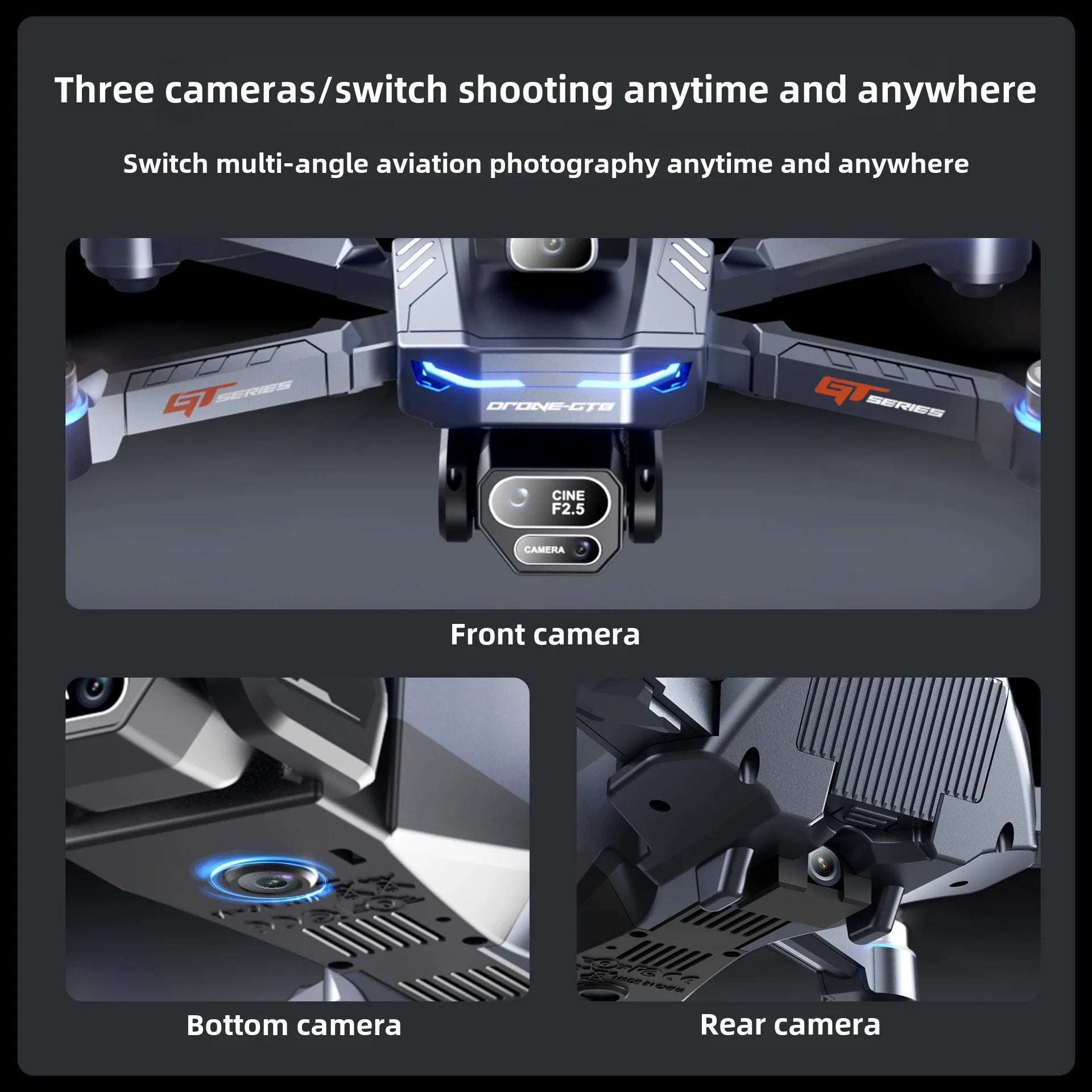 New GT8 Drone 8K Professional HD Dual Cameras Screen Remote 5G WIFI Brushless Motor Obstacle Avoidance Foldable Quadcopter Toys