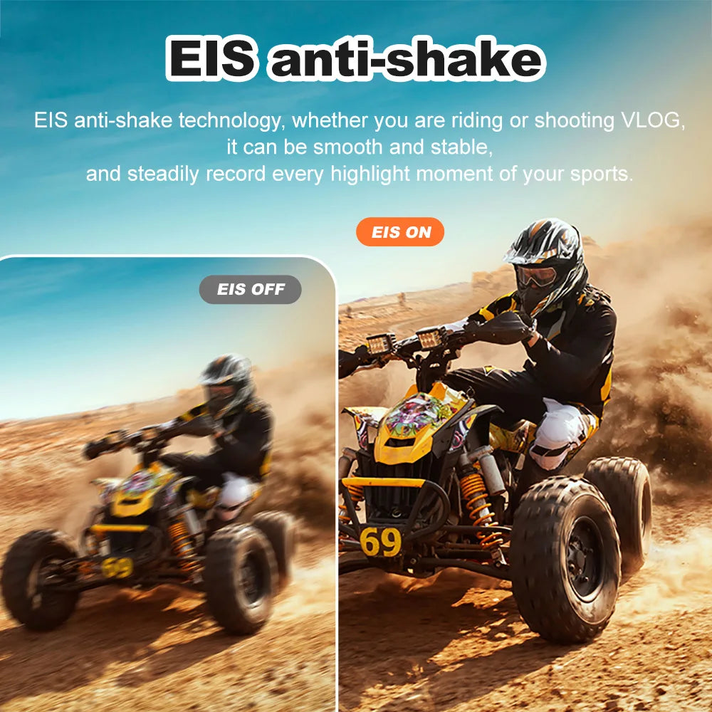 Ourlife 5K Action Camera 4K60FPS 2.0 Inch Touch Screen WiFi 170° Wide Angle 30M Waterproof Bicycle Motorcycles Sports Cameras
